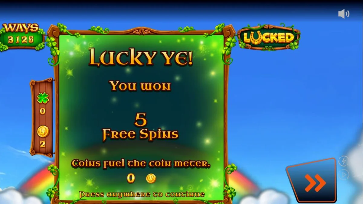 Pemandangan lembah hijau Irlandia dengan elemen slot Lucked